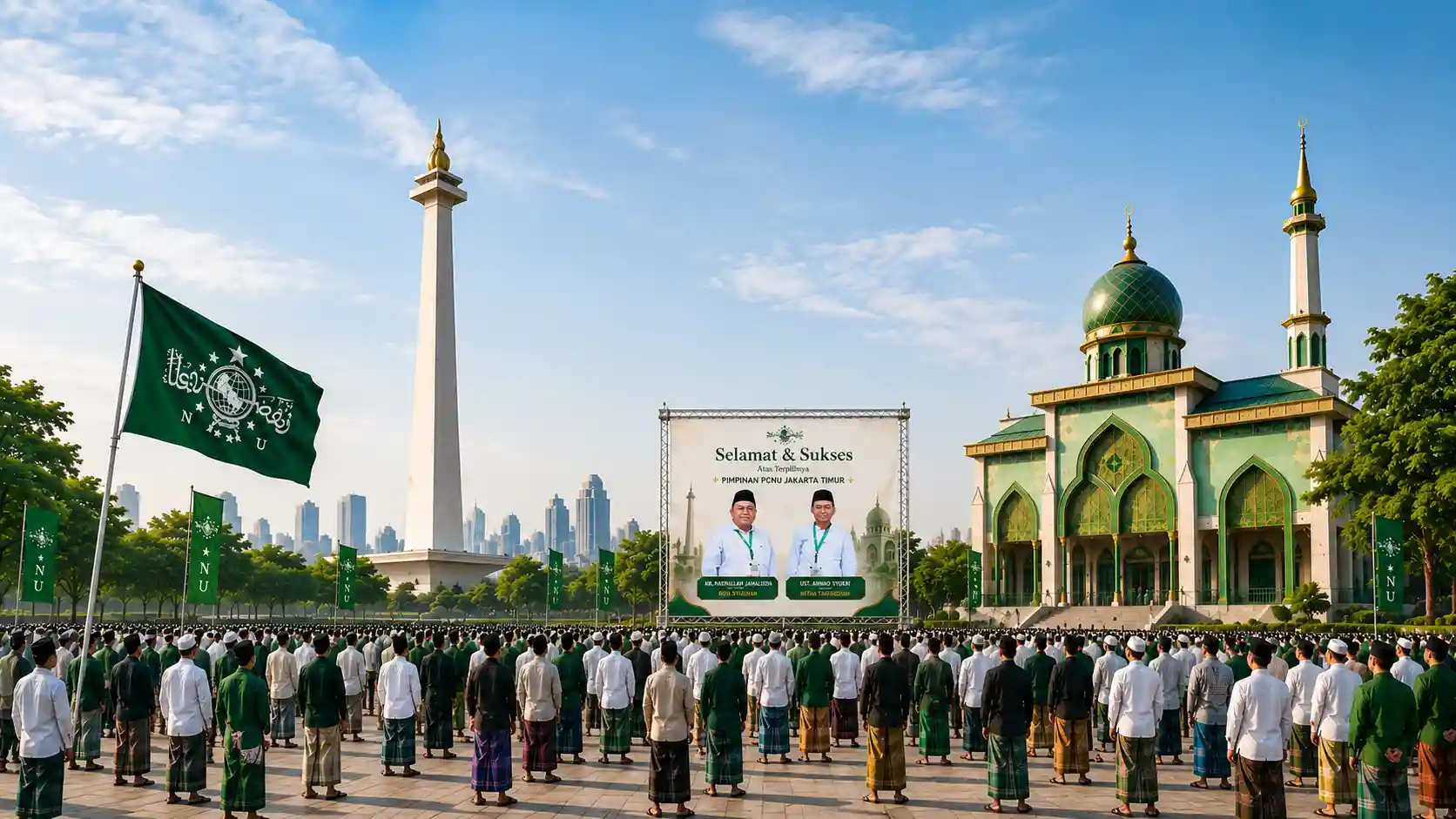 Kebersamaan pengurus dan warga PWNU Pengurus Wilayah Provinsi Bengkulu